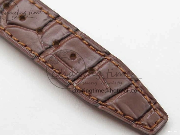 MIROTIME 1226 Portofino 37mm RG V7F 1:1 Best Edition Gray Dial on Deep Brown Leather Strap A SunProtective 7090